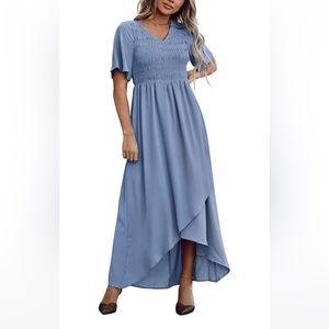 Zattcas size small blue smocked dress. New with tags